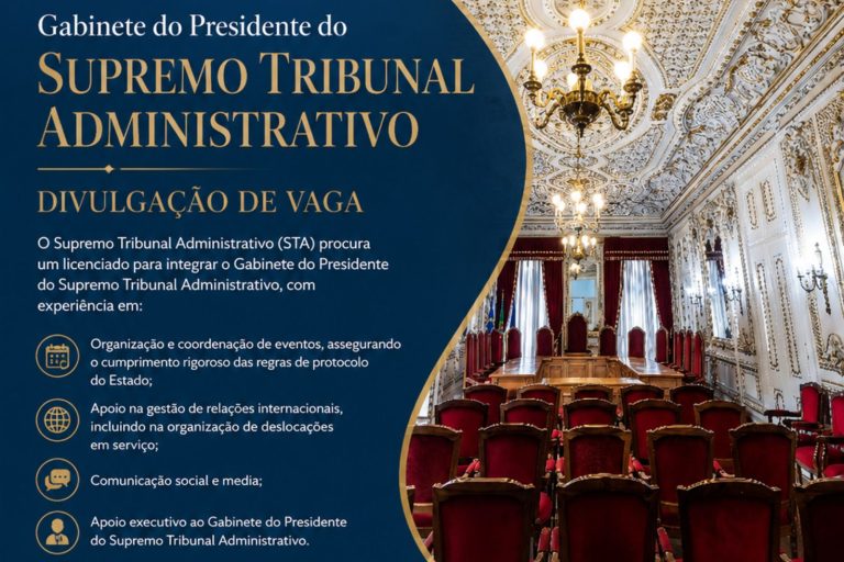 Vaga no Gabinete do Presidente do Supremo Tribunal Administrativo