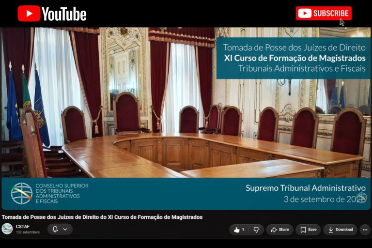 Reportagem: tomada de posse dos Juízes em regime de estágio do XI Curso de Formação de Magistrados